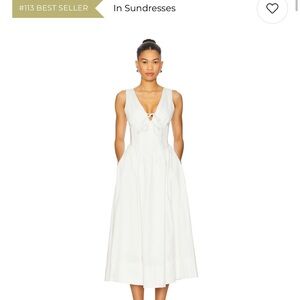 REVOLVE Cream Midi Dress
